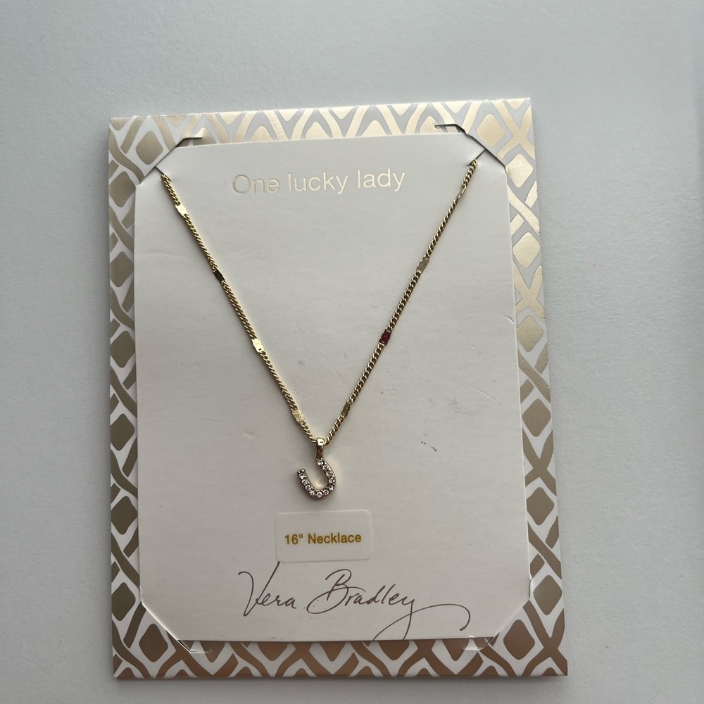 Vera Bradley GoldTone One Lucky Lady Horseshoe Charm N…